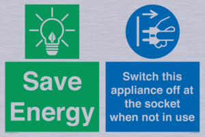Save Energy, Switch this appliance off at the socket when not in use